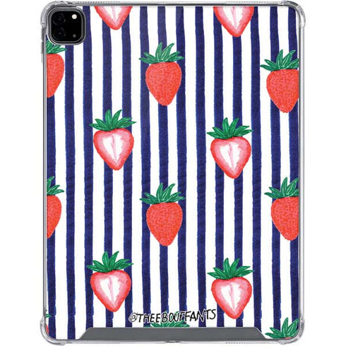 Bouffants and Broken Hearts Strawberries and Stripes iPad Pro 12.9in (2020) Clear Case