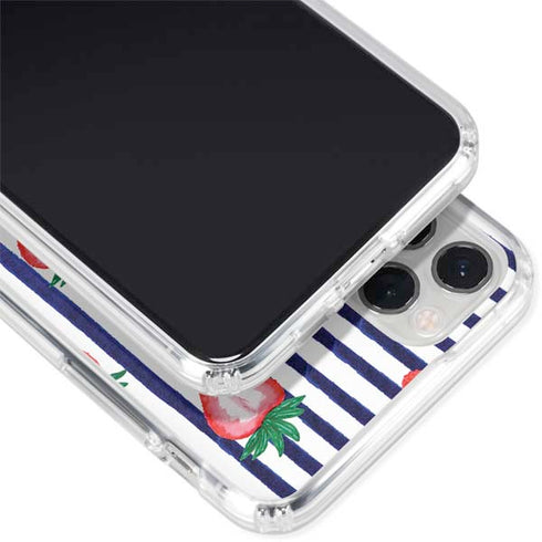 Bouffants and Broken Hearts Strawberries and Stripes iPhone 11 Pro Clear Case