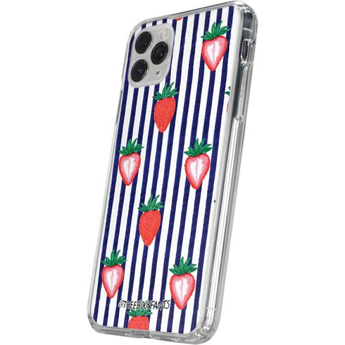 Bouffants and Broken Hearts Strawberries and Stripes iPhone 11 Pro Clear Case