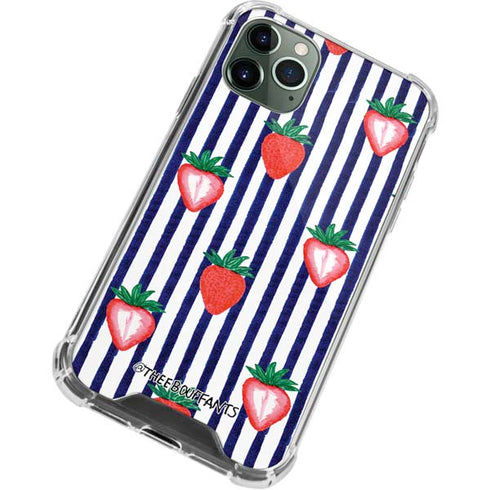 Bouffants and Broken Hearts Strawberries and Stripes iPhone 11 Pro Max Clear Case