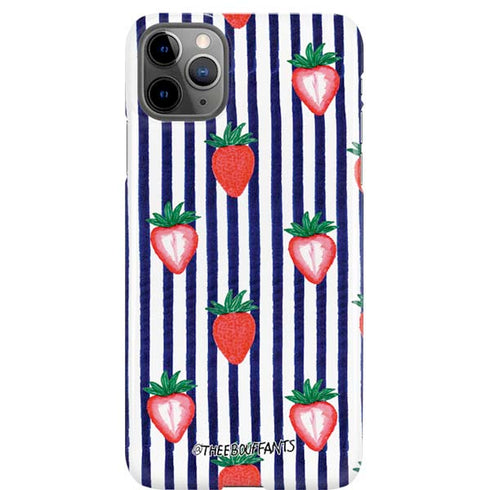Bouffants and Broken Hearts Strawberries and Stripes iPhone 11 Pro Max Lite Case