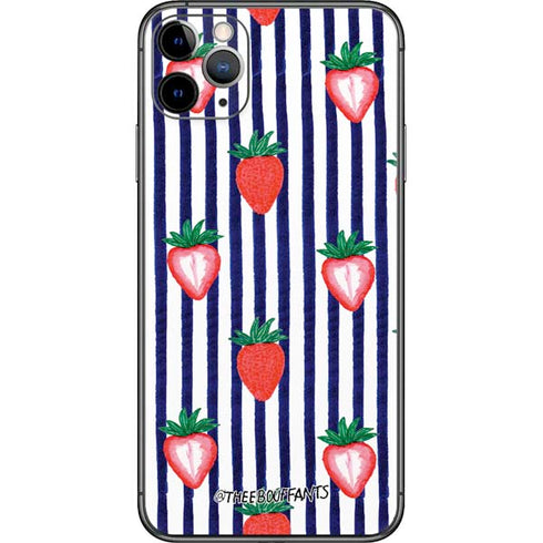 Bouffants and Broken Hearts Strawberries and Stripes iPhone 11 Pro Max Skin