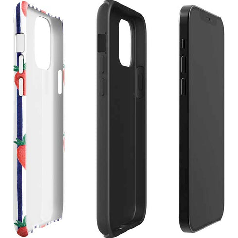 Bouffants and Broken Hearts Strawberries and Stripes iPhone 12 Impact Case