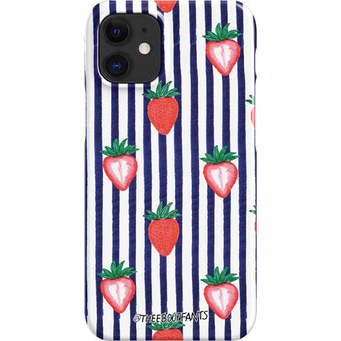 Bouffants and Broken Hearts Strawberries and Stripes iPhone 12 Mini Lite Case