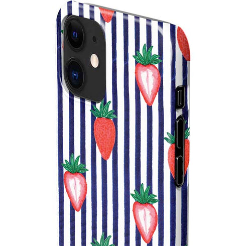Bouffants and Broken Hearts Strawberries and Stripes iPhone 12 Mini Lite Case