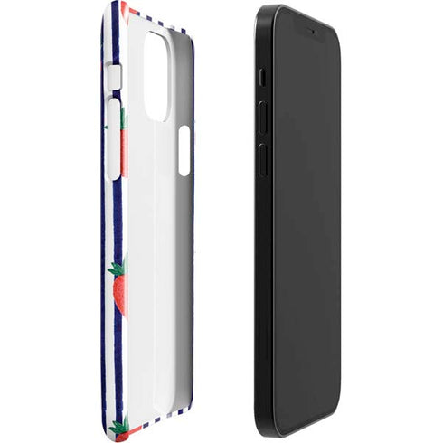 Bouffants and Broken Hearts Strawberries and Stripes iPhone 12 Mini Lite Case