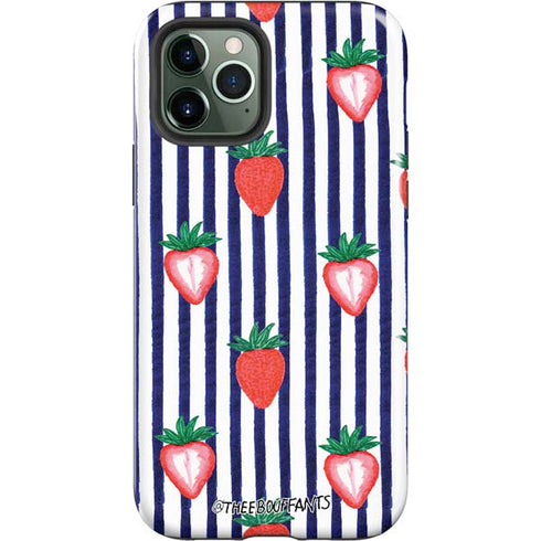Bouffants and Broken Hearts Strawberries and Stripes iPhone 12 Pro Max Impact Case
