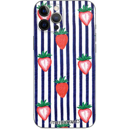 Bouffants and Broken Hearts Strawberries and Stripes iPhone 12 Pro Max Skin