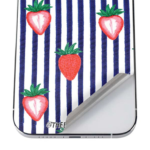 Bouffants and Broken Hearts Strawberries and Stripes iPhone 12 Pro Max Skin