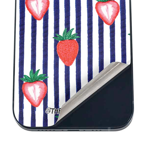 Bouffants and Broken Hearts Strawberries and Stripes iPhone 12 Skin