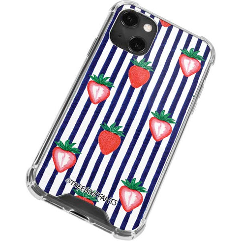 Bouffants and Broken Hearts Strawberries and Stripes iPhone 13 Mini Clear Case
