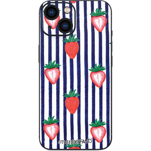 Bouffants and Broken Hearts Strawberries and Stripes iPhone 13 Mini Skin