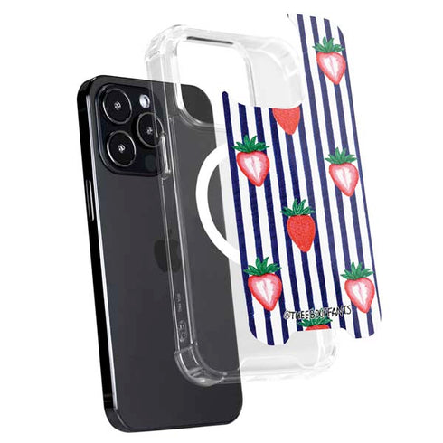 Bouffants and Broken Hearts Strawberries and Stripes iPhone 13 Pro MagSafe Case
