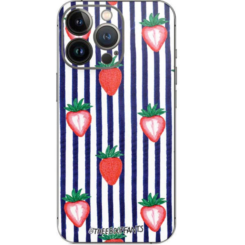 Bouffants and Broken Hearts Strawberries and Stripes iPhone 13 Pro Skin