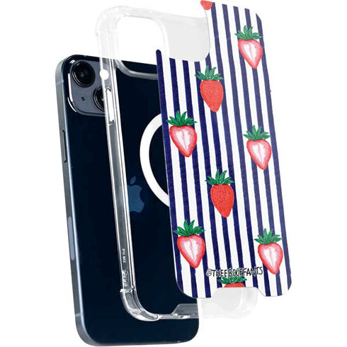Bouffants and Broken Hearts Strawberries and Stripes iPhone 14 Plus MagSafe Case