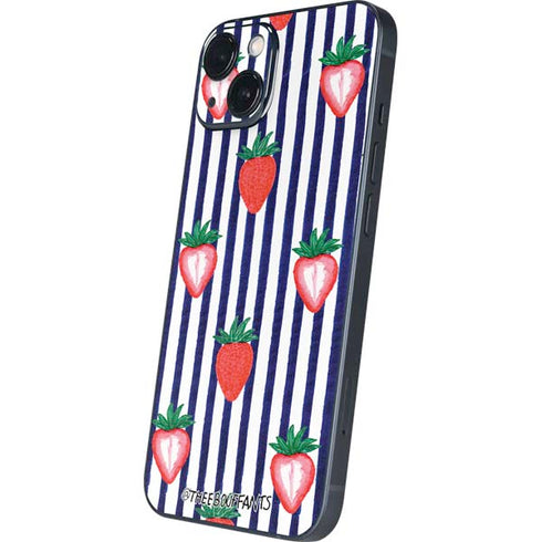 Bouffants and Broken Hearts Strawberries and Stripes iPhone 15 Plus Skin
