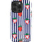 Bouffants and Broken Hearts Strawberries and Stripes iPhone 14 Pro Impact Case