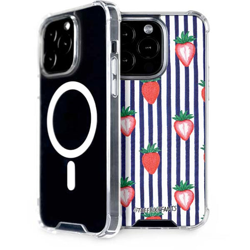 Bouffants and Broken Hearts Strawberries and Stripes iPhone 15 Pro MagSafe Case