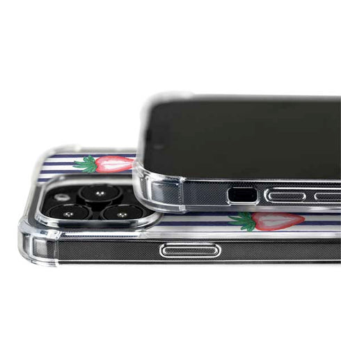 Bouffants and Broken Hearts Strawberries and Stripes iPhone 15 Pro MagSafe Case