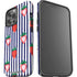 Bouffants and Broken Hearts Strawberries and Stripes iPhone 14 Pro Max Impact Case