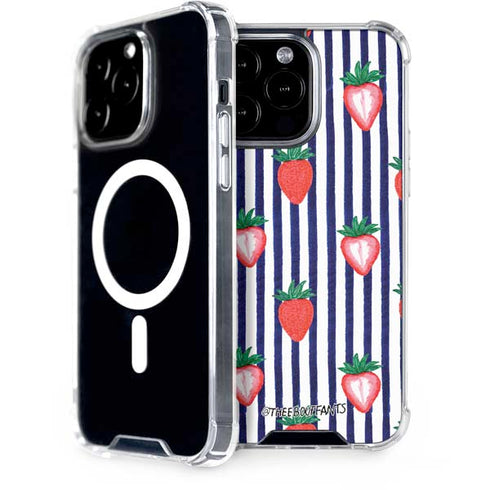 Bouffants and Broken Hearts Strawberries and Stripes iPhone 14 Pro Max MagSafe Case