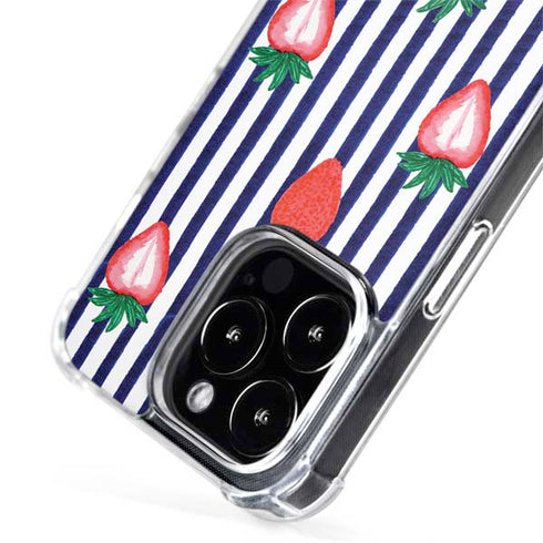 Bouffants and Broken Hearts Strawberries and Stripes iPhone 15 Pro Max MagSafe Case