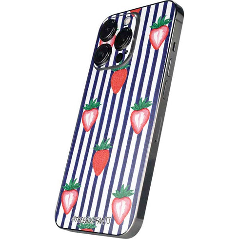 Bouffants and Broken Hearts Strawberries and Stripes iPhone 14 Pro Max Skin