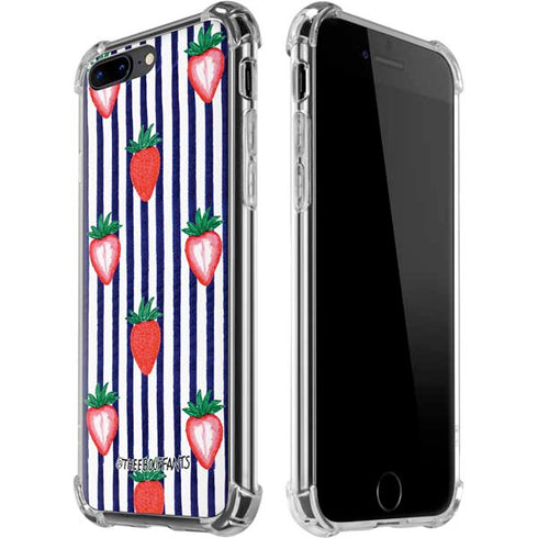 Bouffants and Broken Hearts Strawberries and Stripes iPhone 7/8 Plus Clear Case