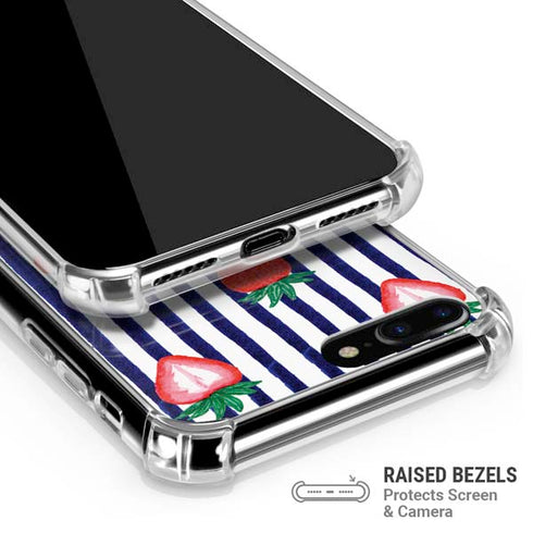 Bouffants and Broken Hearts Strawberries and Stripes iPhone 7/8 Plus Clear Case