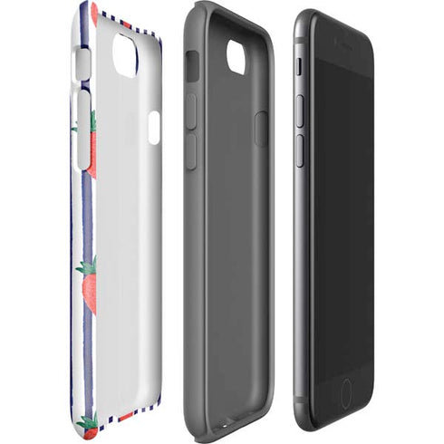 Bouffants and Broken Hearts Strawberries and Stripes iPhone SE (2nd & 3rd Gen) Pro Case