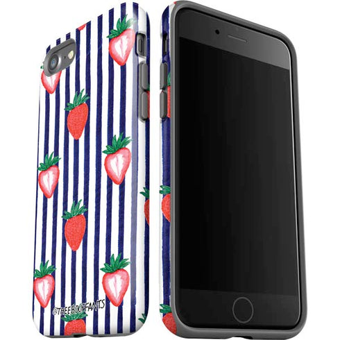Bouffants and Broken Hearts Strawberries and Stripes iPhone SE (2nd & 3rd Gen) Pro Case