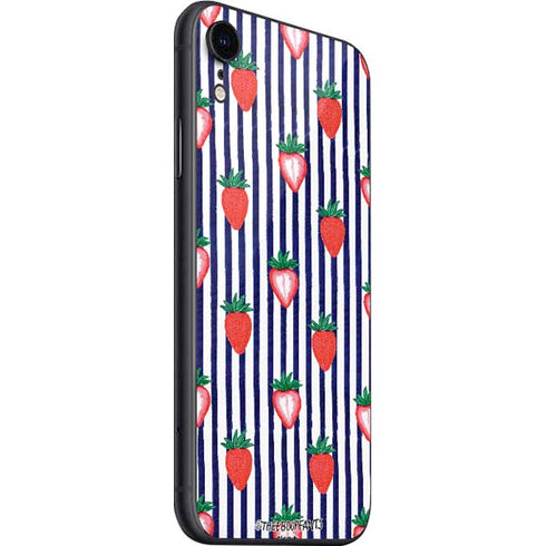 Bouffants and Broken Hearts Strawberries and Stripes iPhone SE (2nd & 3rd Gen) Skin