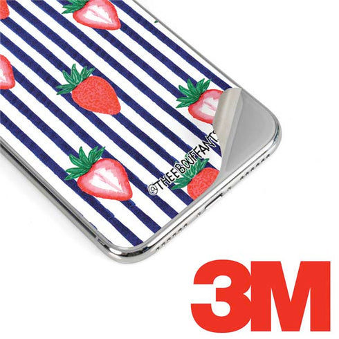 Bouffants and Broken Hearts Strawberries and Stripes iPhone X Skin