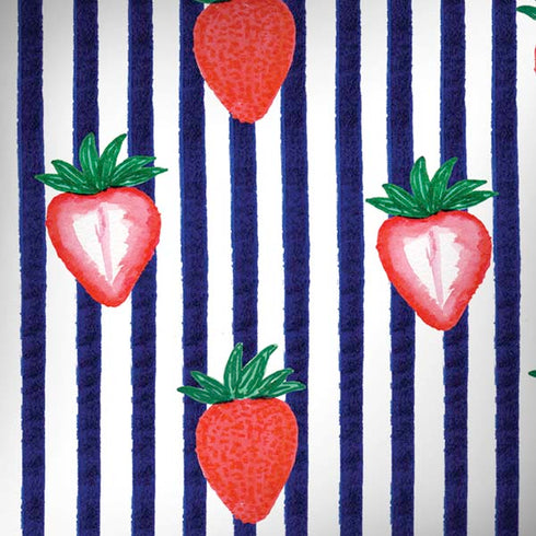 Bouffants and Broken Hearts Strawberries and Stripes iPhone X Skin
