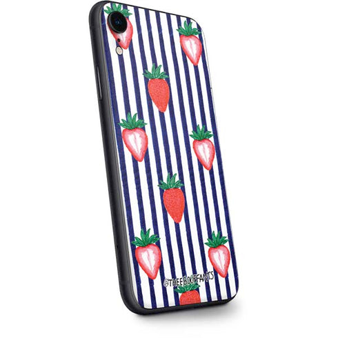 Bouffants and Broken Hearts Strawberries and Stripes iPhone XR Skin