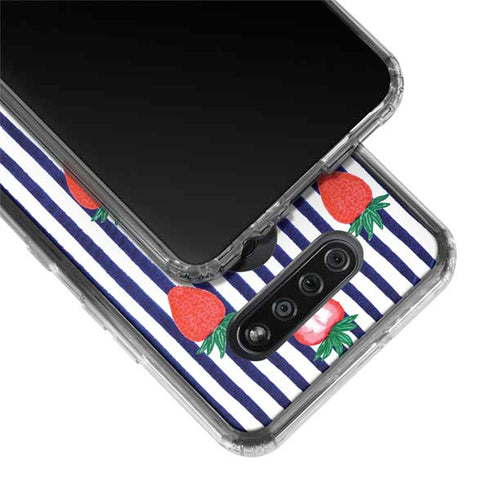 Bouffants and Broken Hearts Strawberries and Stripes LG K51/Q51 Clear Case
