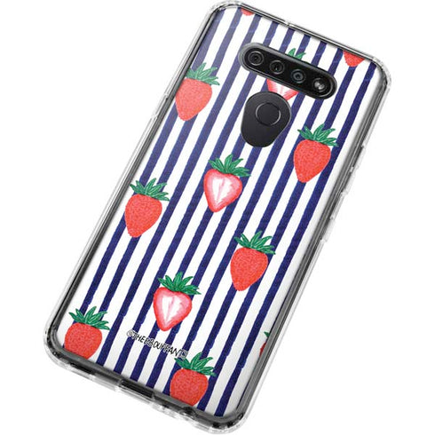 Bouffants and Broken Hearts Strawberries and Stripes LG K51/Q51 Clear Case