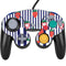 Bouffants and Broken Hearts Strawberries and Stripes Nintendo GameCube Controller Skin