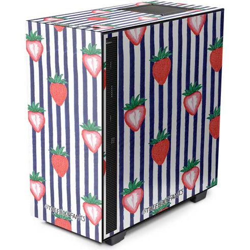 Bouffants and Broken Hearts Strawberries and Stripes NZXT H510 Compact ATX Mid-Tower Case Skin