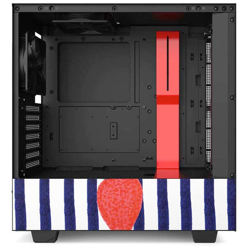 Bouffants and Broken Hearts Strawberries and Stripes NZXT H510 Compact ATX Mid-Tower Case Skin