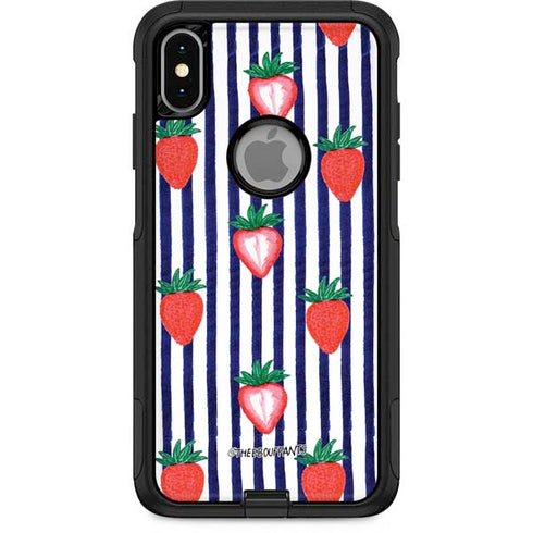 Bouffants and Broken Hearts Strawberries and Stripes Otterbox Commuter iPhone Skin
