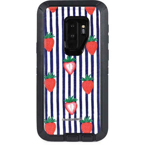 Bouffants and Broken Hearts Strawberries and Stripes Otterbox Defender Galaxy Skin