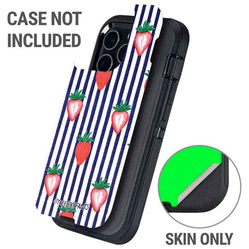 Bouffants and Broken Hearts Strawberries and Stripes Otterbox Defender iPhone Skin
