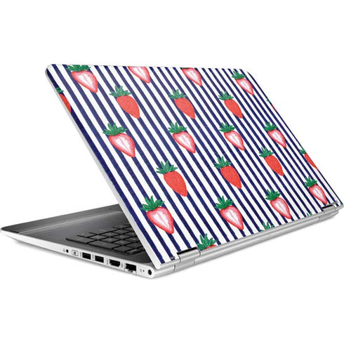Bouffants and Broken Hearts Strawberries and Stripes HP Pavilion Skin