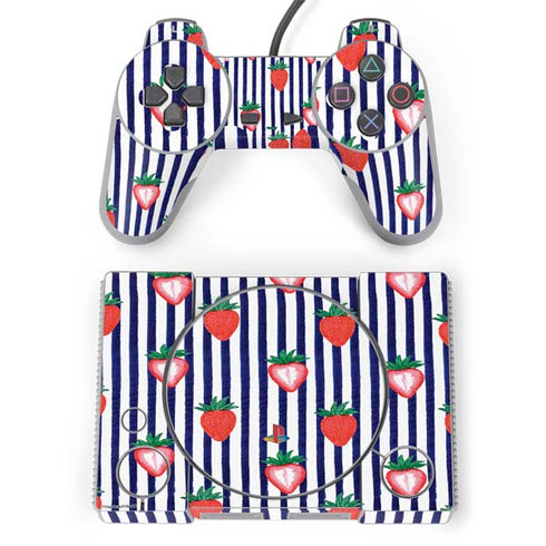 Bouffants and Broken Hearts Strawberries and Stripes PlayStation Classic Bundle Skin