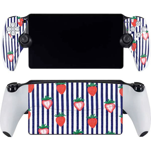 Bouffants and Broken Hearts Strawberries and Stripes PlayStation Portal Remote Player Skin