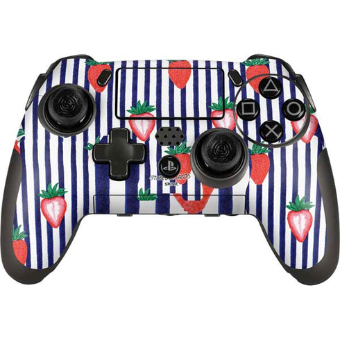Bouffants and Broken Hearts Strawberries and Stripes PlayStation Scuf Vantage 2 Controller Skin
