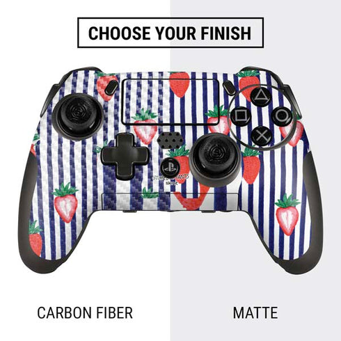 Bouffants and Broken Hearts Strawberries and Stripes PlayStation Scuf Vantage 2 Controller Skin