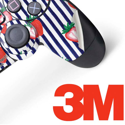 Bouffants and Broken Hearts Strawberries and Stripes PS4 Controller Skin