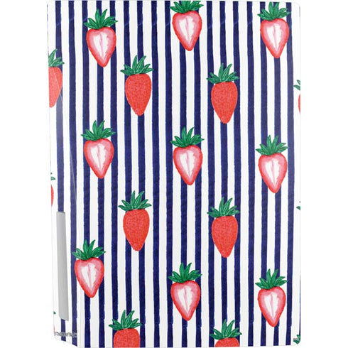 Bouffants and Broken Hearts Strawberries and Stripes PS5 Console Skin